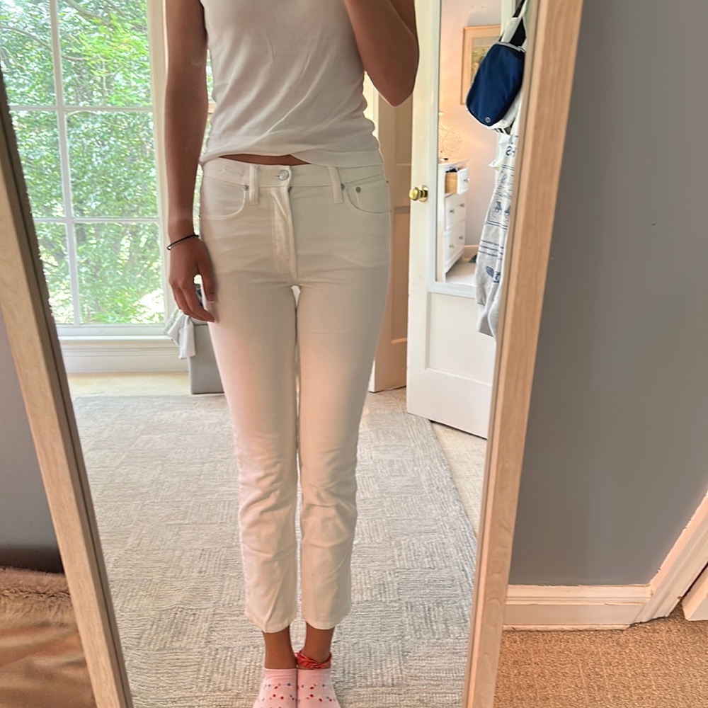 J Crew, white corduroy pants, size 24